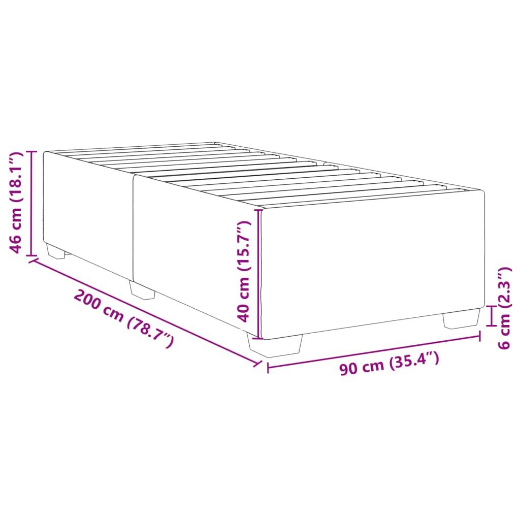 Crèmekleurig Bedframe 90x200 cm - Nu 35% Korting!