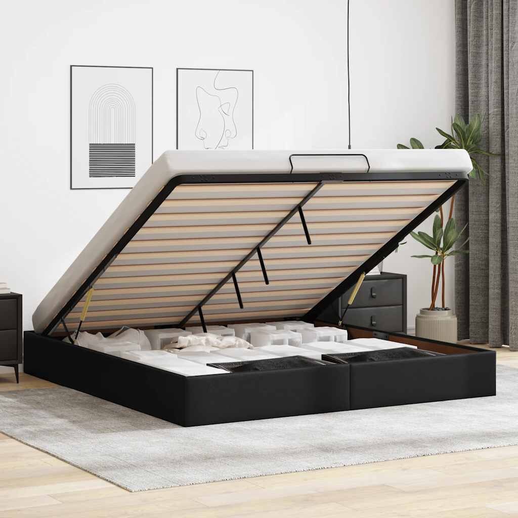 Retour: VidaXL Bedframe 180x200 cm Zwart Kunstleer