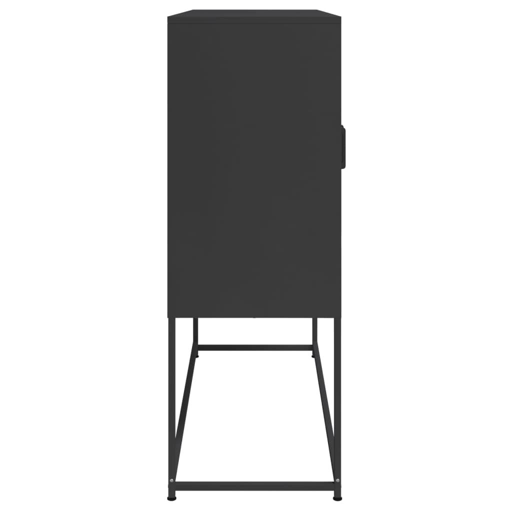 vidaXL Hoge Kast Zwart Staal 100x39x107cm - Retourdeal!