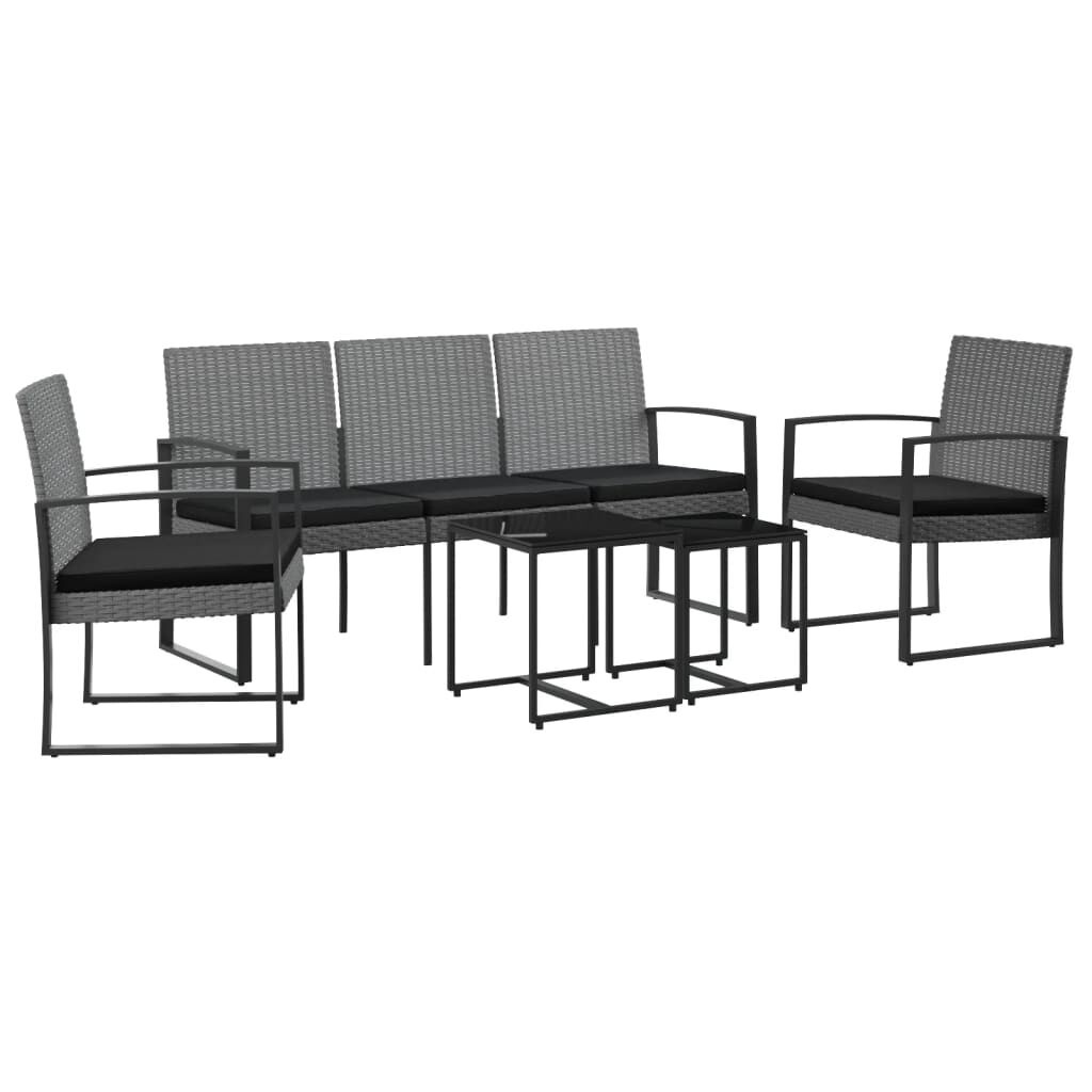VidaXL Tuinset 5-delig Donkergrijs - Rattan Look - 35% Korting!