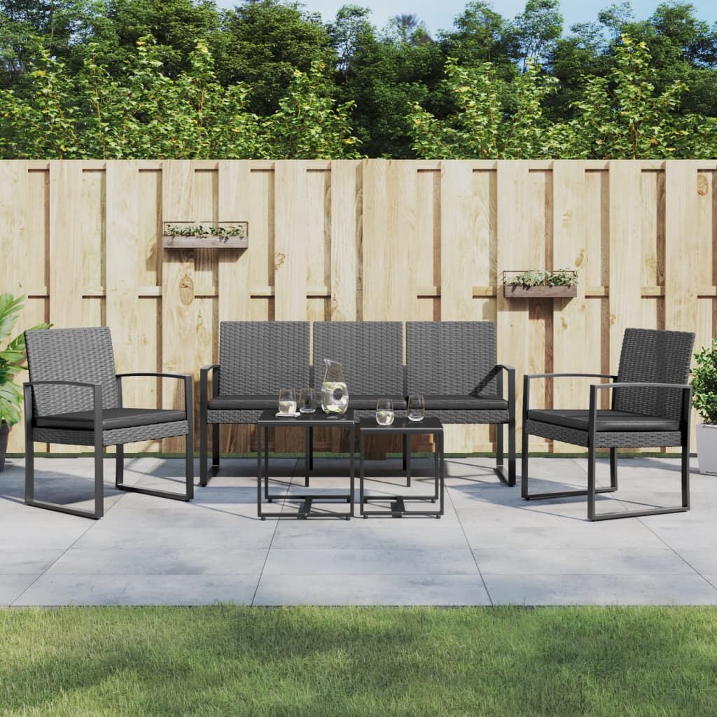 VidaXL Tuinset 5-delig Donkergrijs - Rattan Look - 35% Korting!