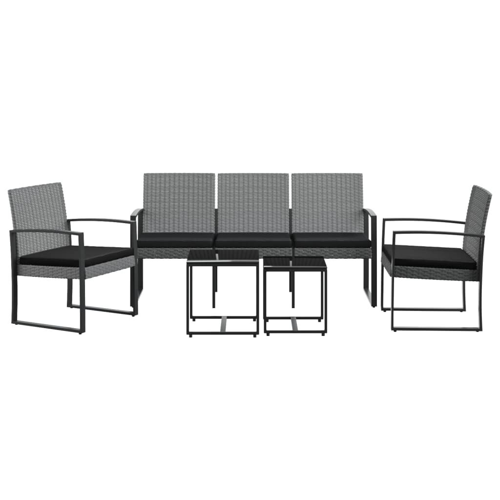 VidaXL Tuinset 5-delig Donkergrijs - Rattan Look - 35% Korting!