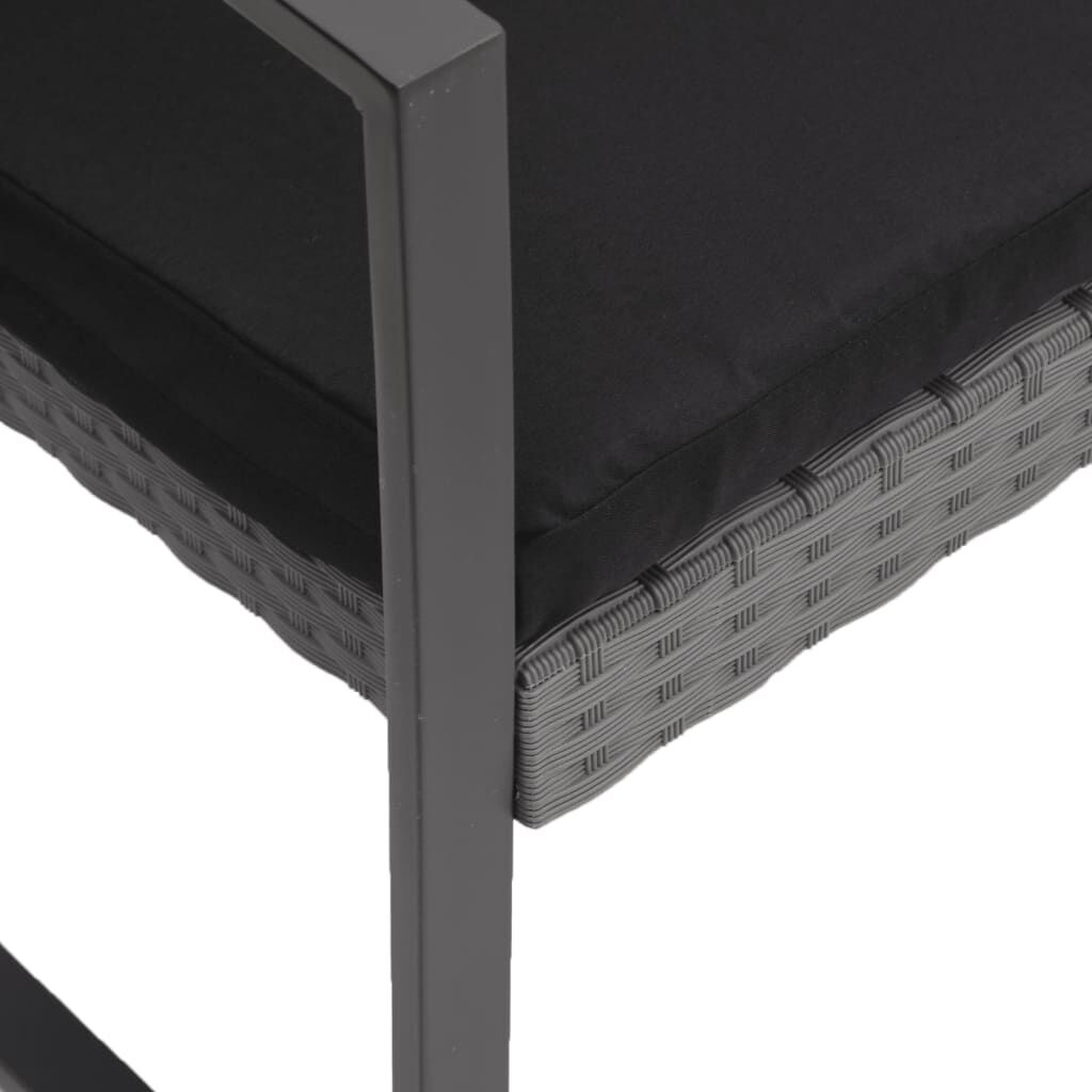 VidaXL Tuinset 5-delig Donkergrijs - Rattan Look - 35% Korting!