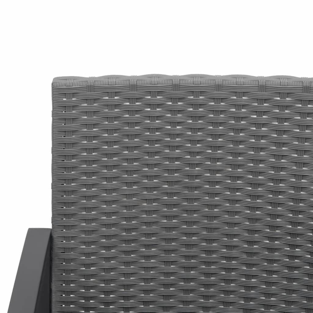 VidaXL Tuinset 5-delig Donkergrijs - Rattan Look - 35% Korting!