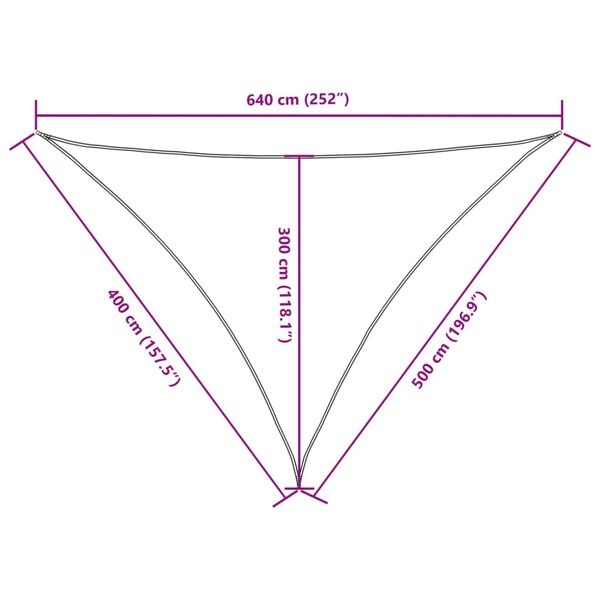Zonnescherm Driehoek Antraciet 4x5x6.4m - 35% Korting!