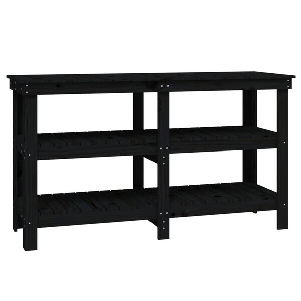 Werkbank Grenenhout Zwart 142cm - 55% Korting! (Beschadigd)