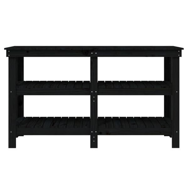 Werkbank Grenenhout Zwart 142cm - 55% Korting! (Beschadigd)