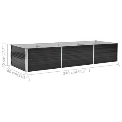 VidaXL Plantenbak Verhoogd 240cm Antraciet -41%! (Ongecontroleerd)