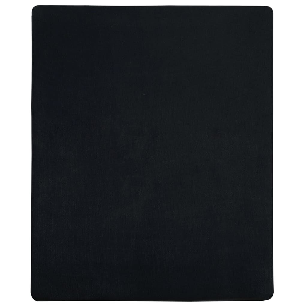 vidaXL Jersey Hoeslakens 2x 140x200 Zwart Katoen - Retourdeal!
