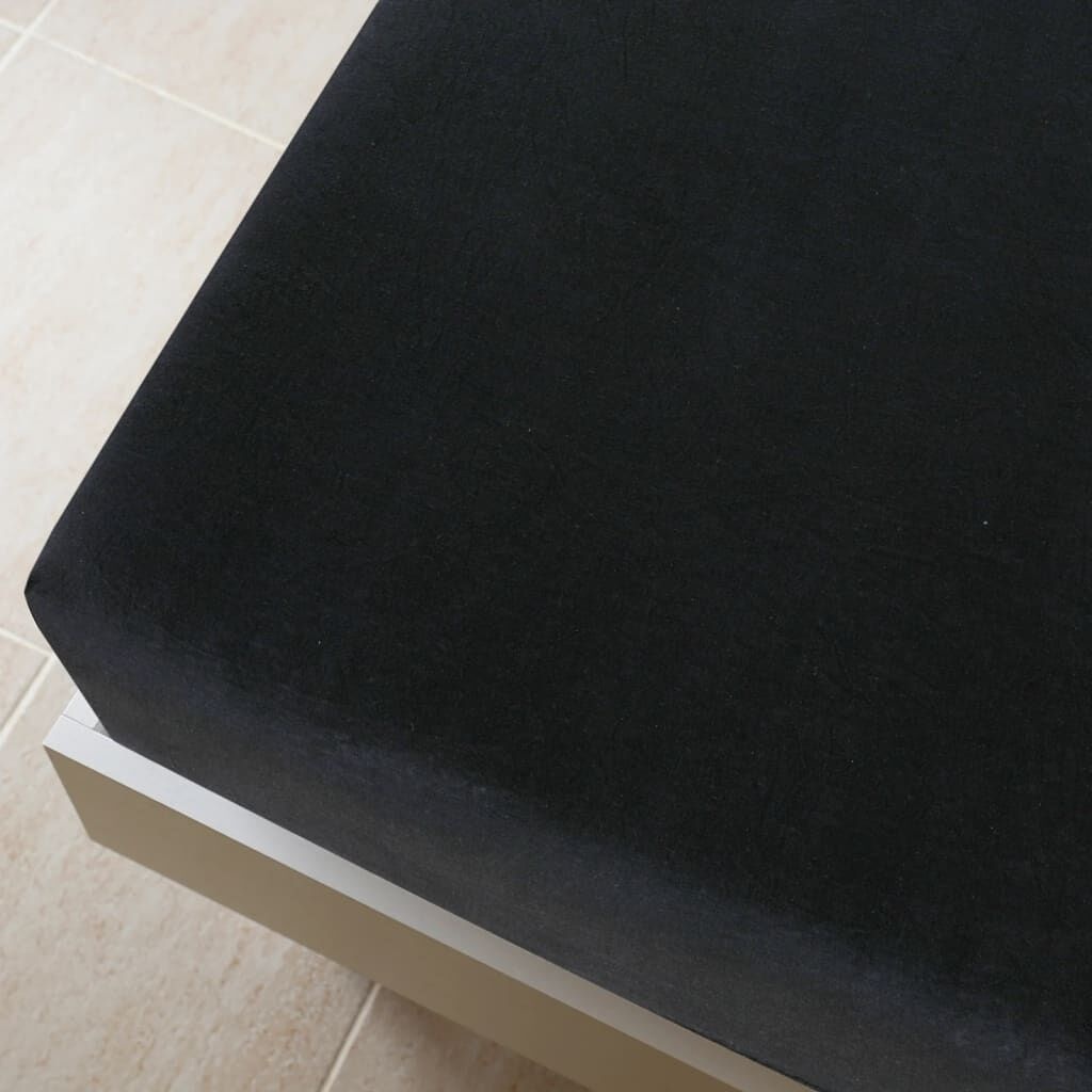 vidaXL Jersey Hoeslakens 2x 140x200 Zwart Katoen - Retourdeal!