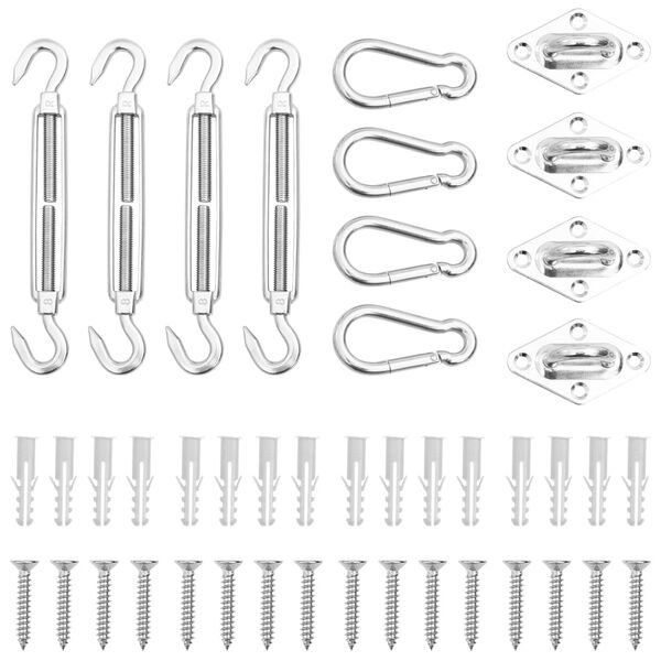 VidaXL Zonnescherm Accessoireset RVS - 12-delig - 35% Korting!