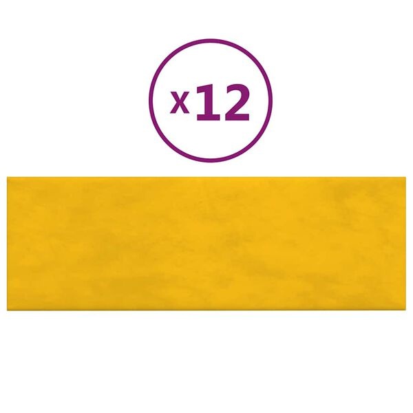 vidaXL Wandpanelen Geel (12 st) - 35% Korting!