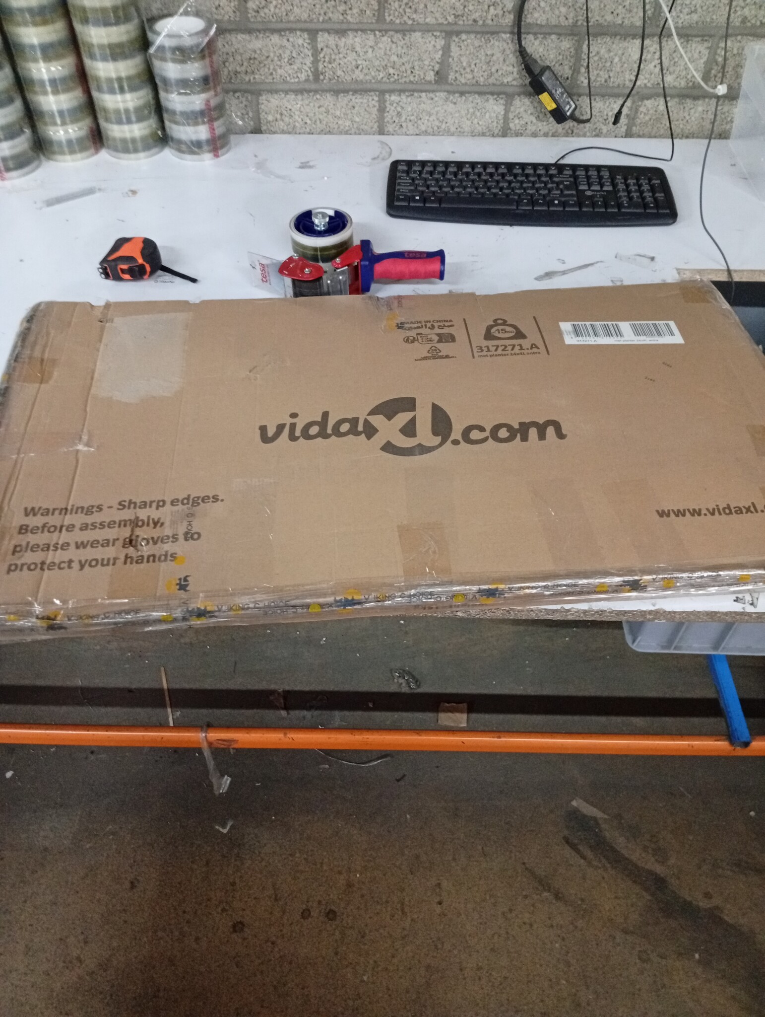 vidaXL Verhoogde Plantenbak 240cm Antraciet (Retourdeal!)