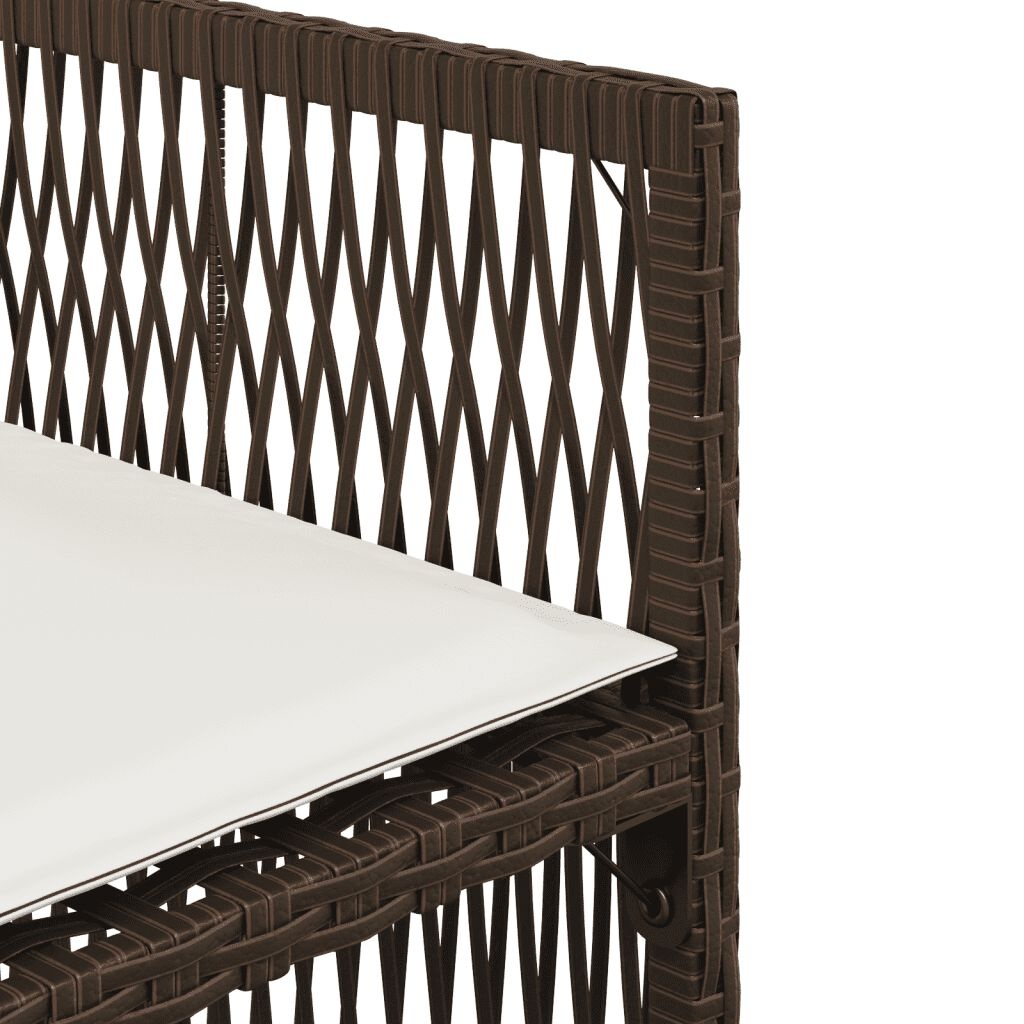 Tuinset 5-delig Bruin Rattan met Kussens - 64% Korting!