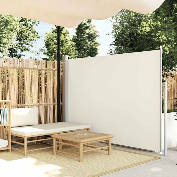 VidaXL Uittrekbaar Windscherm Crème 160x500cm - Retourdeal!