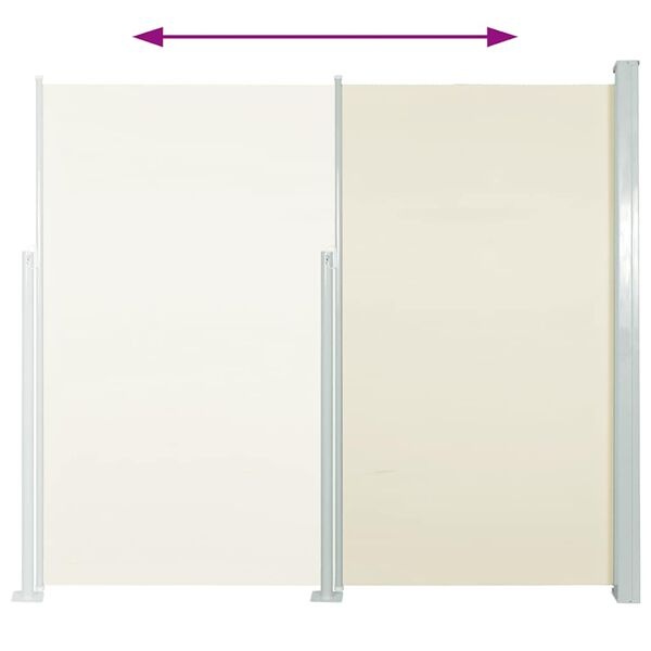 VidaXL Uittrekbaar Windscherm Crème 160x500cm - Retourdeal!