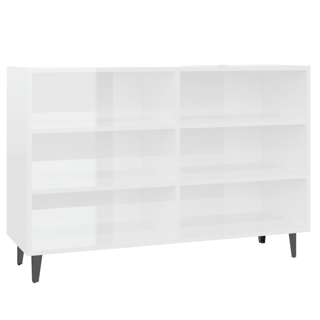 vidaXL Dressoir Hoogglans Wit 103,5cm - Retourdeal!