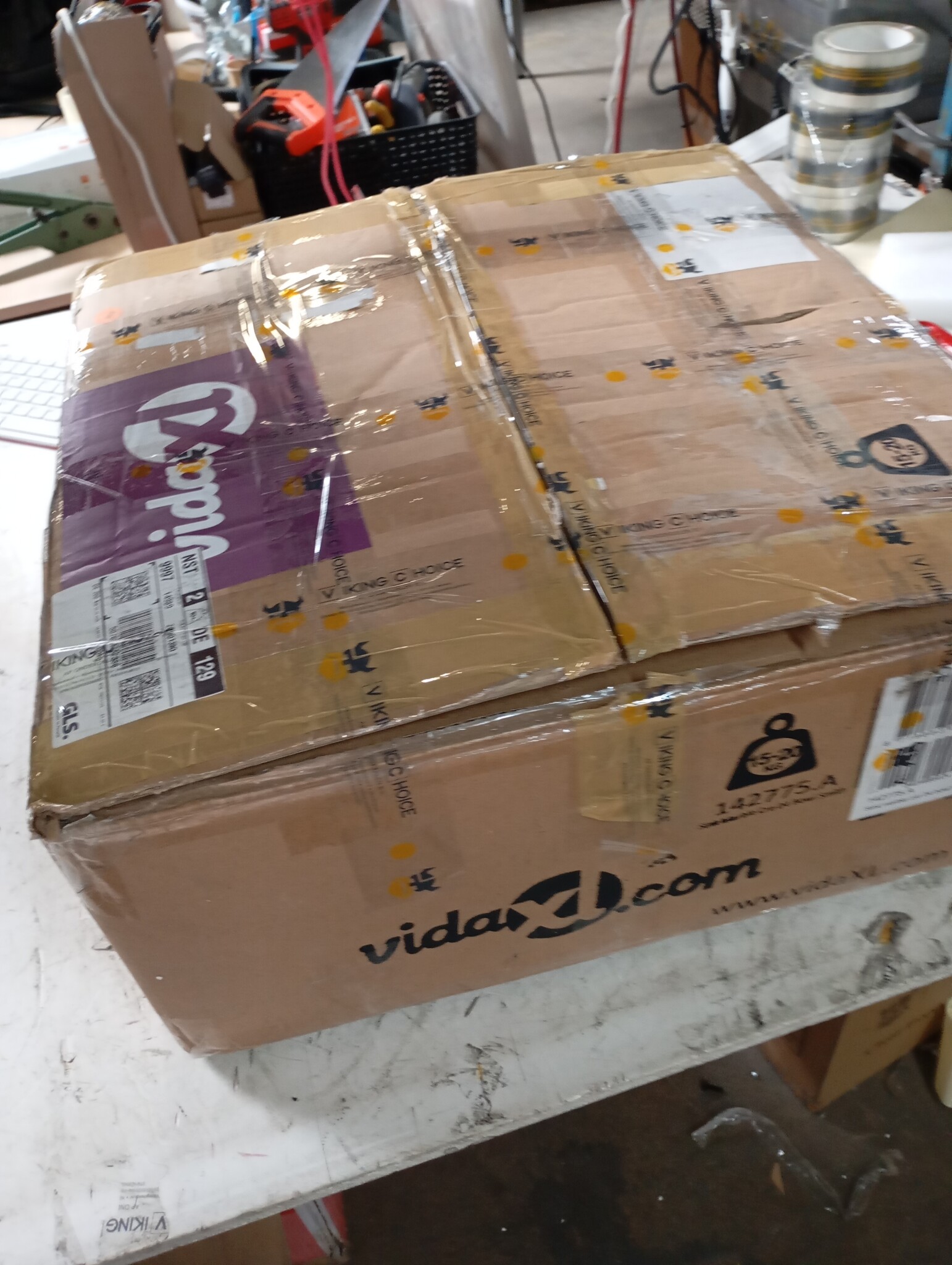 vidaXL Dressoir Hoogglans Wit 103,5cm - Retourdeal!