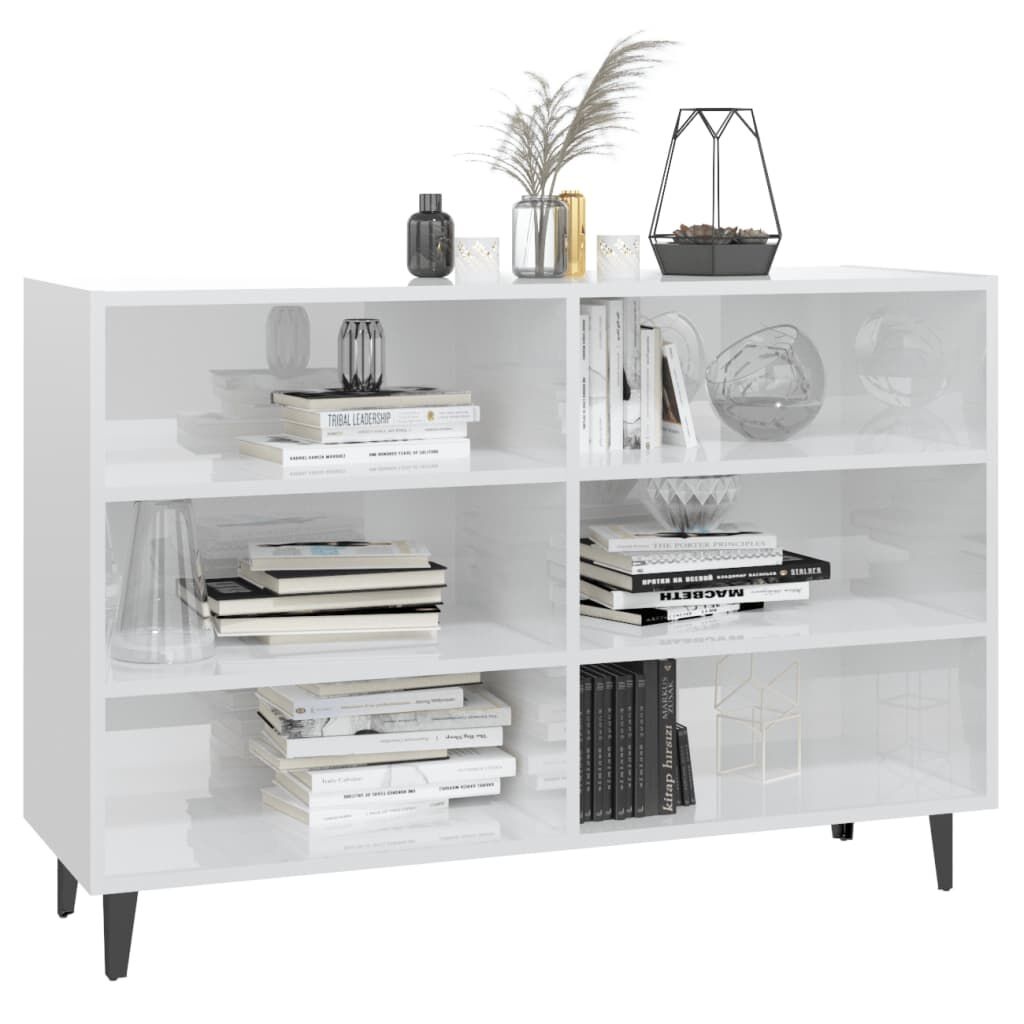 vidaXL Dressoir Hoogglans Wit 103,5cm - Retourdeal!