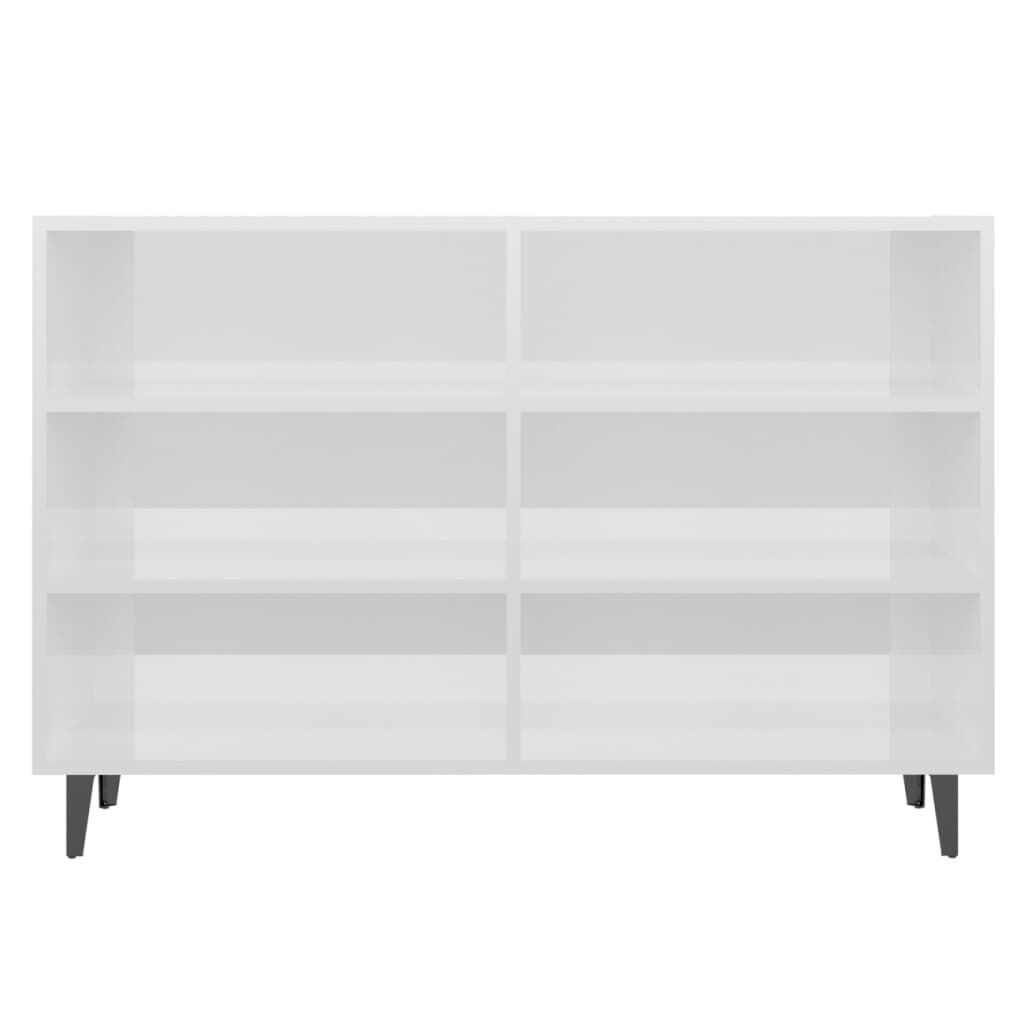 vidaXL Dressoir Hoogglans Wit 103,5cm - Retourdeal!