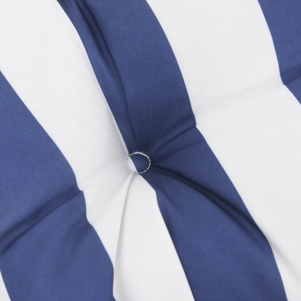 vidaXL Palletkussens Wit & Blauw Gestreept - Retourdeal!
