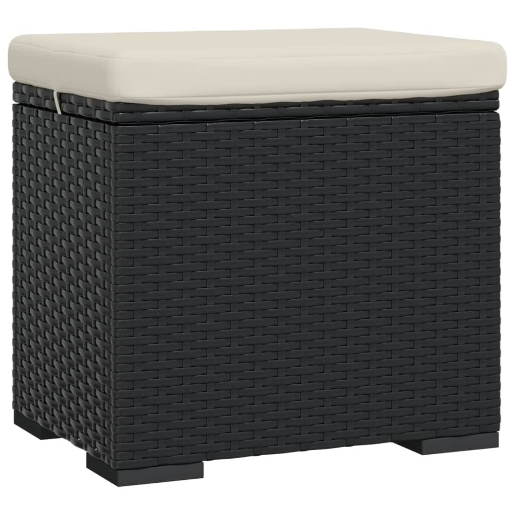 VidaXL Hocker Zwart met Kussen - Zo Goed Als Nieuw!