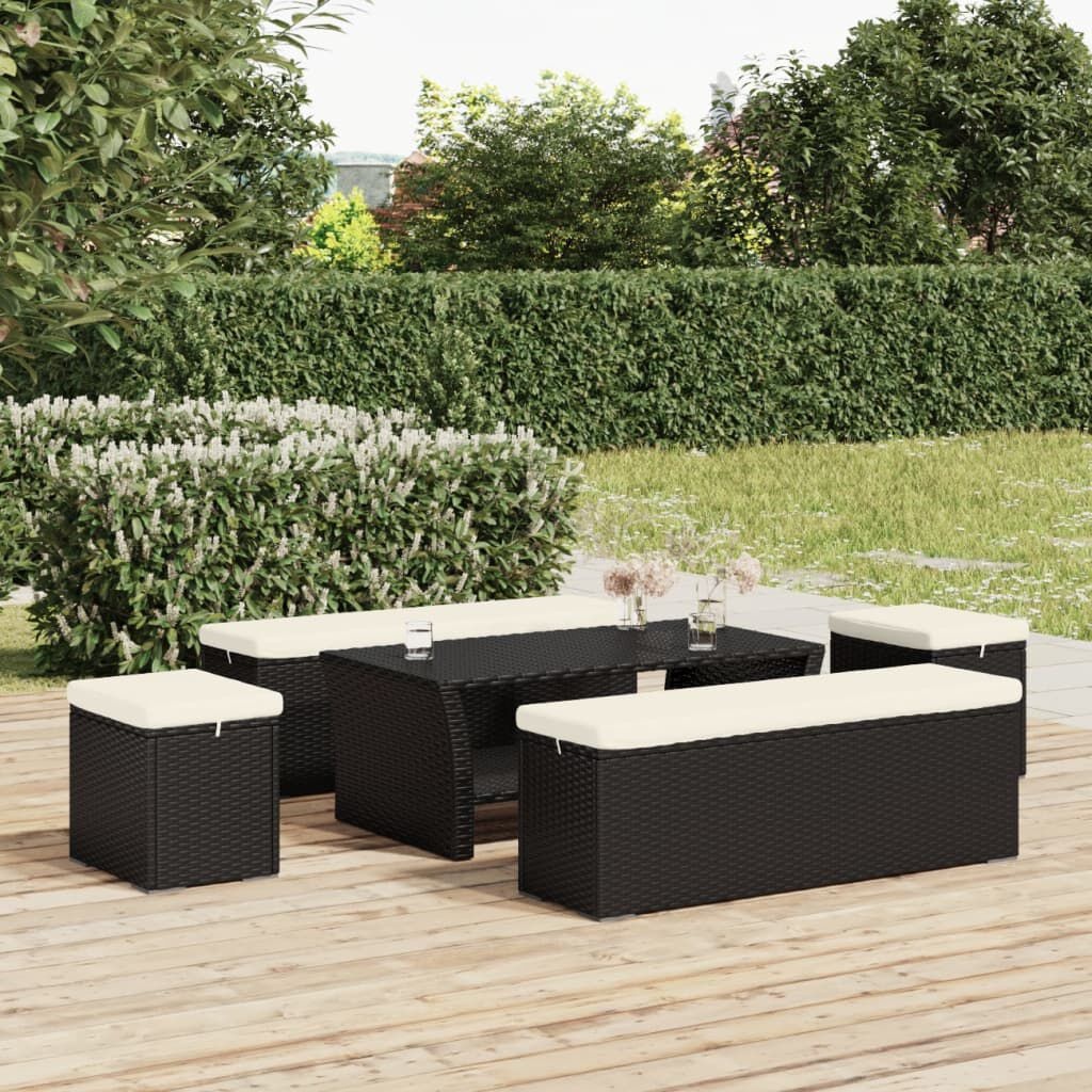 VidaXL Hocker Zwart met Kussen - Zo Goed Als Nieuw!
