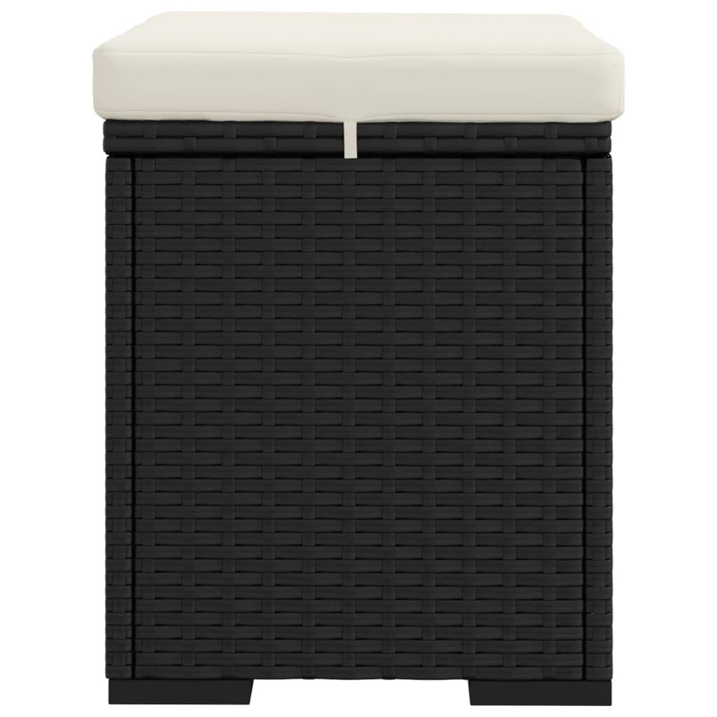 VidaXL Hocker Zwart met Kussen - Zo Goed Als Nieuw!