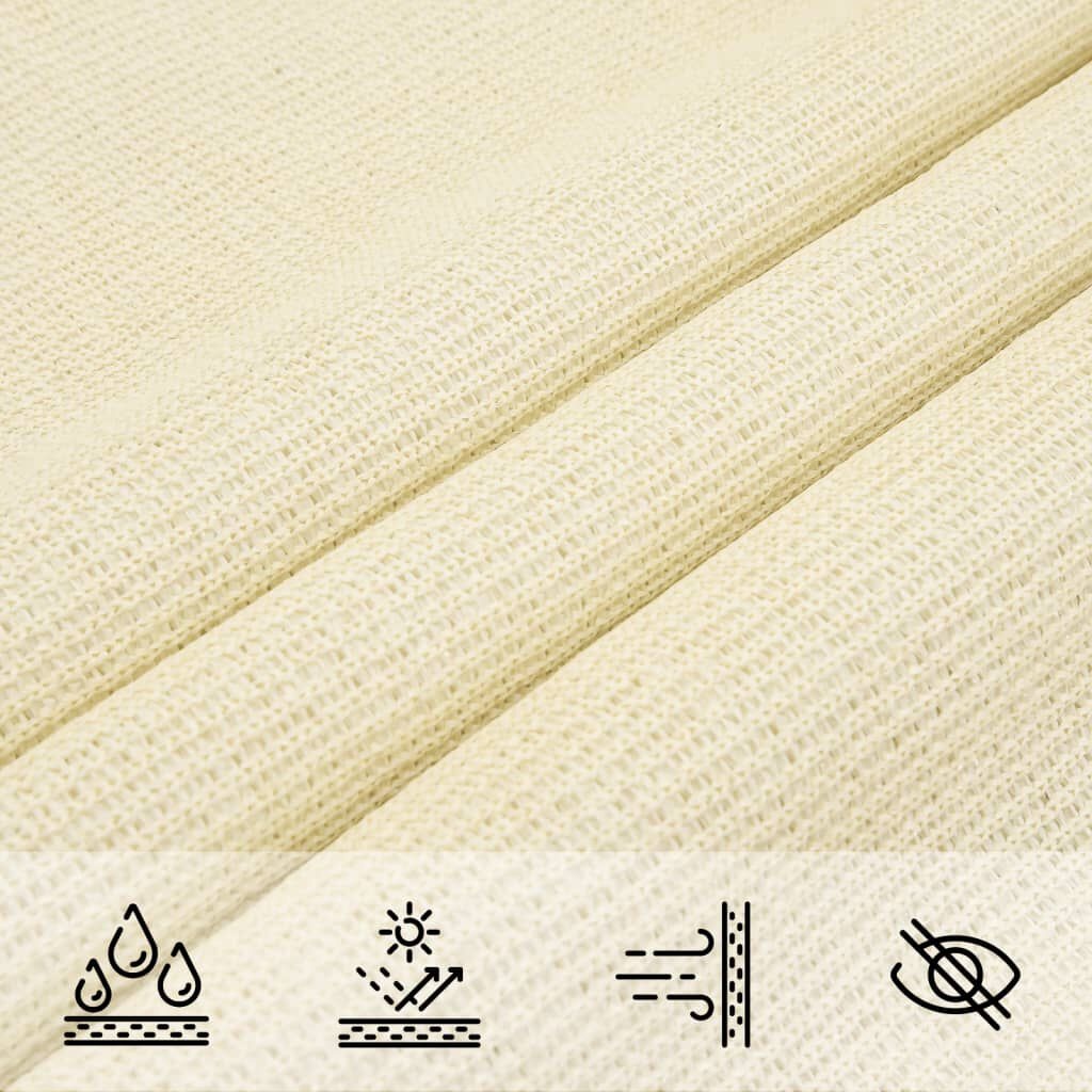 VidaXL Zonnezeil Crème 3x4m HDPE - Topdeal!