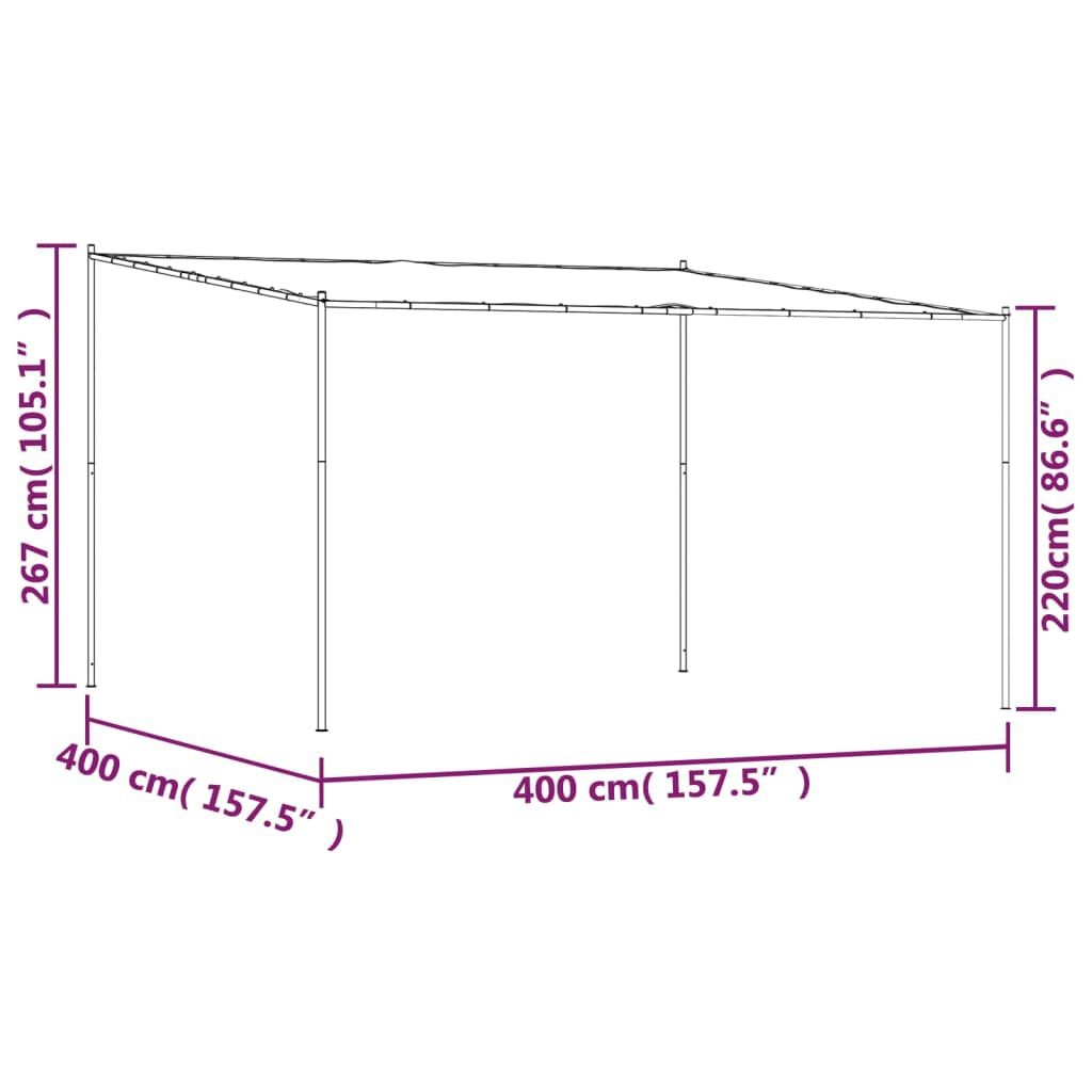 VidaXL Prieel 4x4m Antraciet - Retourdeal!