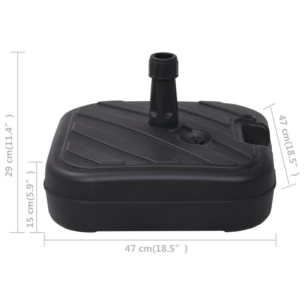 Parasolvoet 24L Zwart (Lichte Krasjes) - Retourdeal!