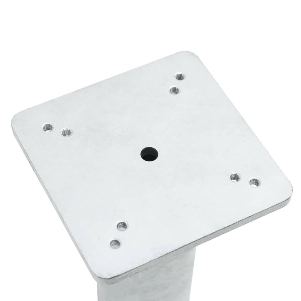 VidaXL Parasolvoet Grond - Zilverstaal (Zonder Montageset)