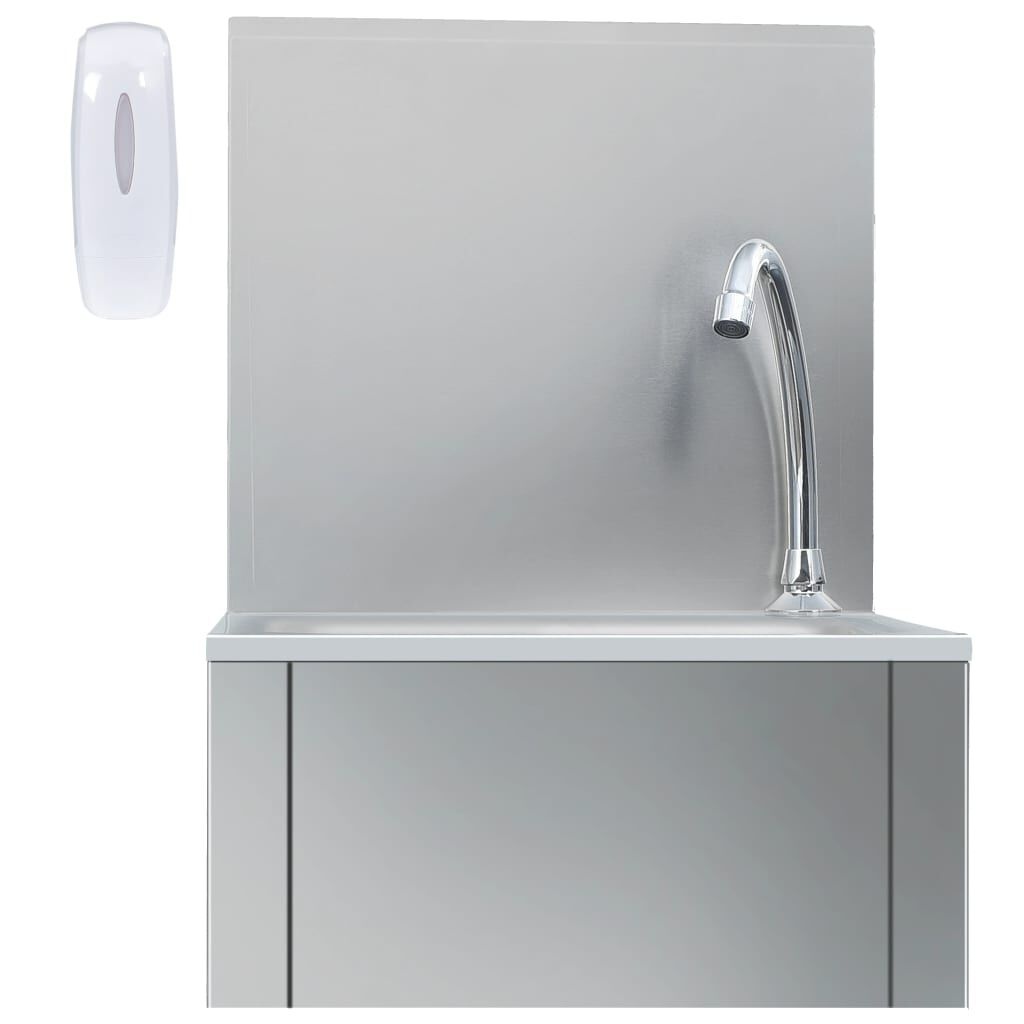 vidaXL RVS Wasbak met Kraan & Zeepdispenser - Retourdeal!