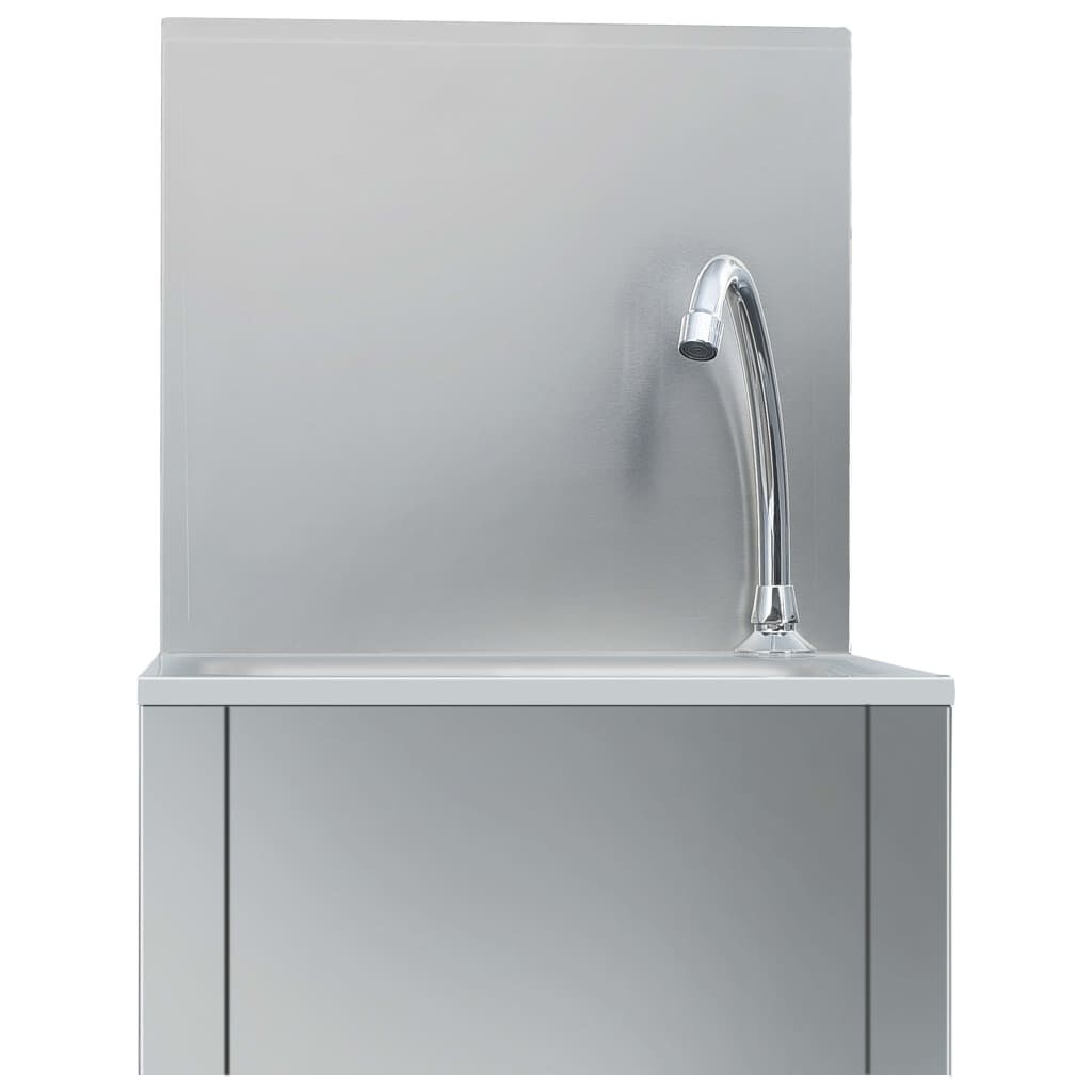 vidaXL RVS Wasbak met Kraan & Zeepdispenser - Retourdeal!