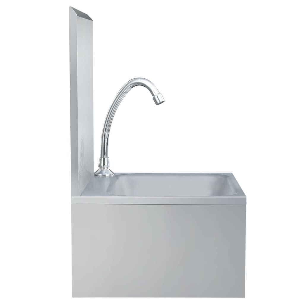 vidaXL RVS Wasbak met Kraan & Zeepdispenser - Retourdeal!