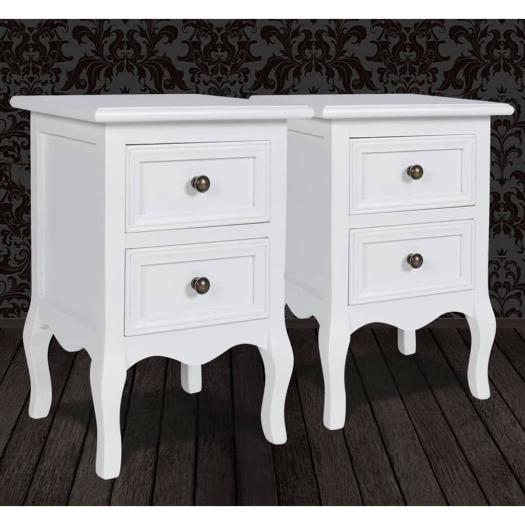 VidaXL Nachtkastjes (2x) Wit MDF - 35% Korting!