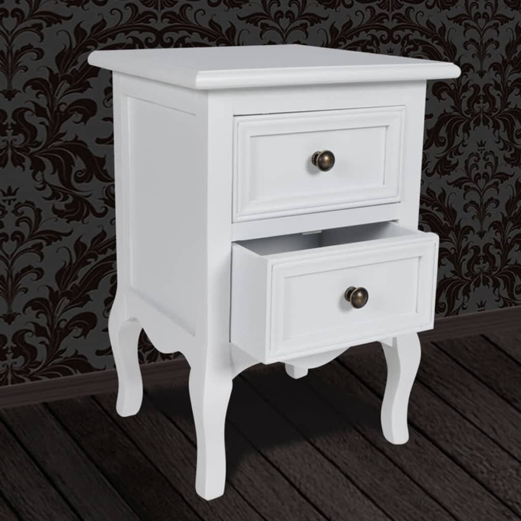 VidaXL Nachtkastjes (2x) Wit MDF - 35% Korting!