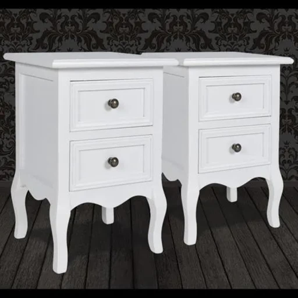 VidaXL Nachtkastjes (2x) Wit MDF - 35% Korting!