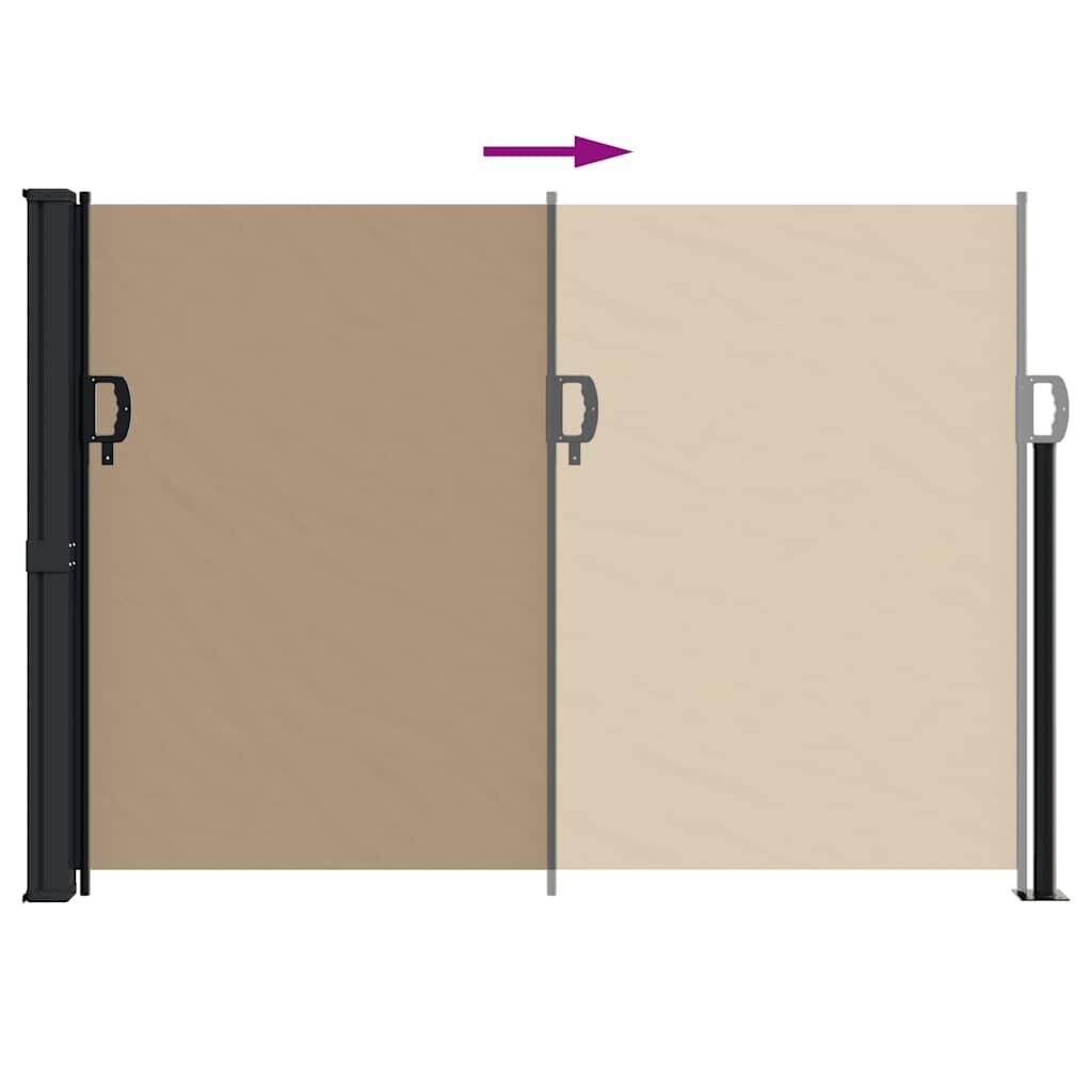 vidaXL Uittrekbaar Windscherm 140x300 cm Taupe - 55% Korting!