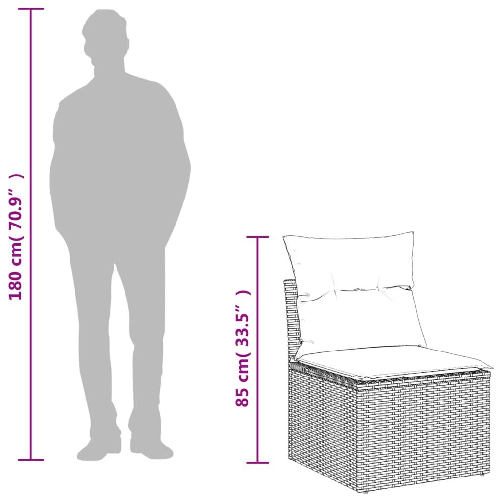 VidaXL Tuinbank Grijs Rattan m/ Kussens -40%