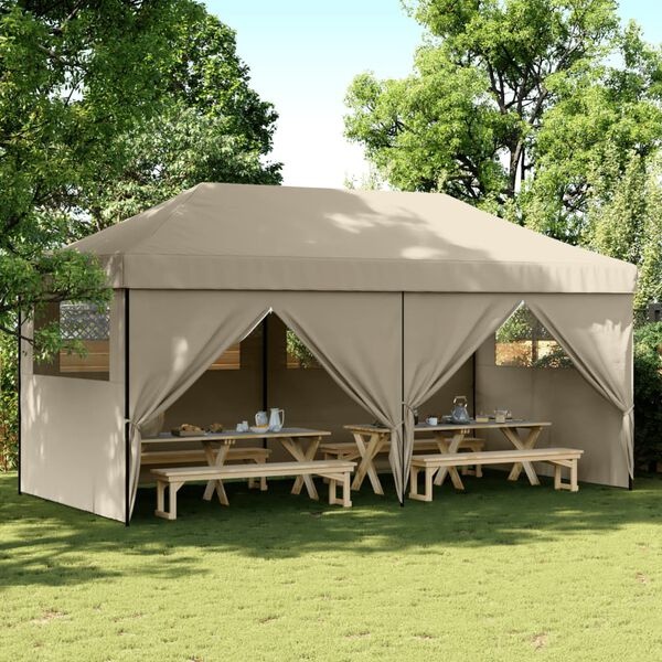 Partytent Inklapbaar Taupe 580x292cm - 35% Korting!