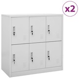 vidaXL Lockerkasten (2 st) Lichtgrijs - 55% Korting! Kreukels