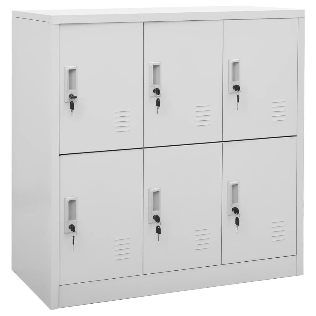 vidaXL Lockerkasten (2 st) Lichtgrijs - 55% Korting! Kreukels