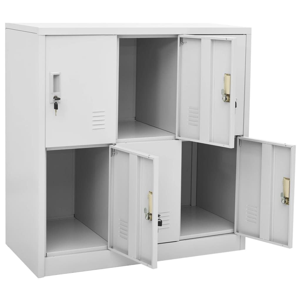 vidaXL Lockerkasten (2 st) Lichtgrijs - 55% Korting! Kreukels