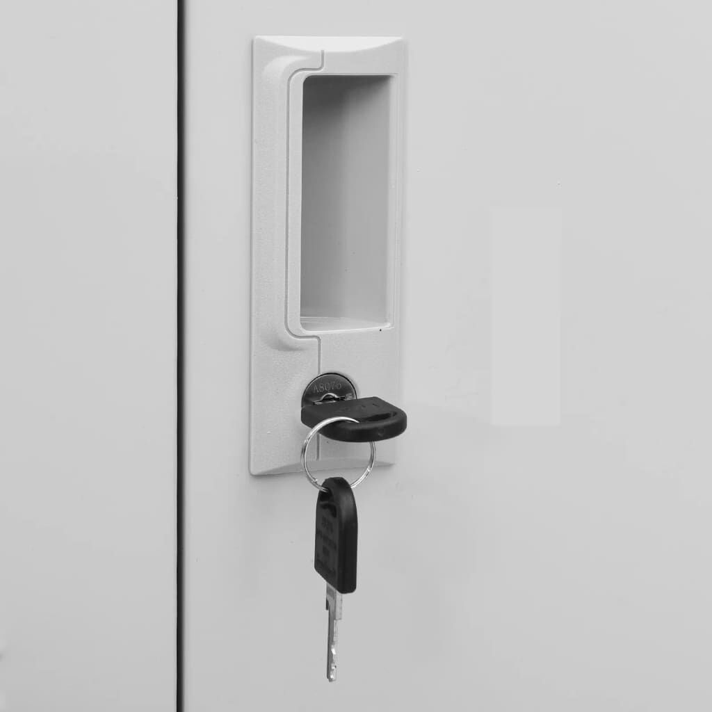 vidaXL Lockerkasten (2 st) Lichtgrijs - 55% Korting! Kreukels