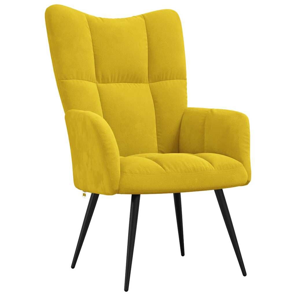 Relaxstoel Fluweel Mosterdgeel -40%! Comfort voor weinig!