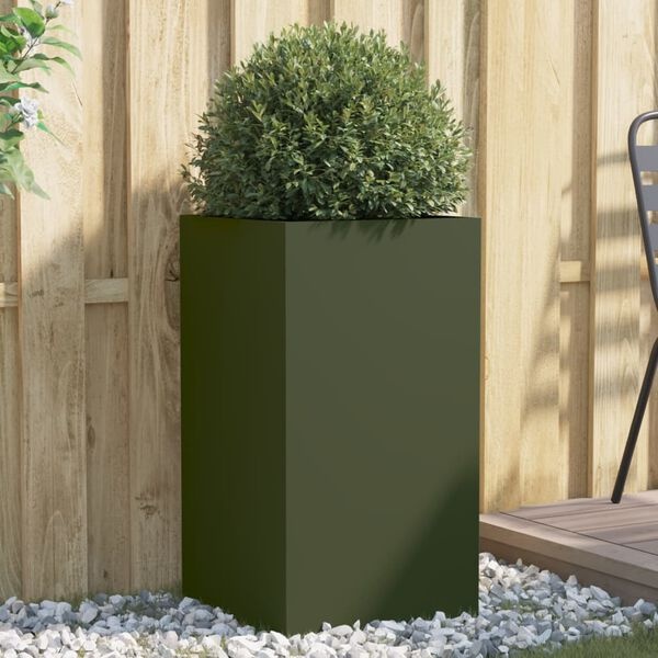 vidaXL Plantenbak Olijfgroen 42x38x75cm - 55% Korting!