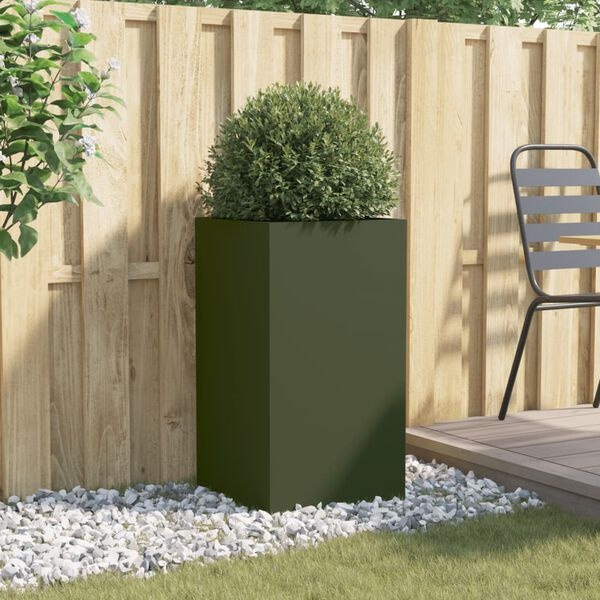 vidaXL Plantenbak Olijfgroen 42x38x75cm - 55% Korting!