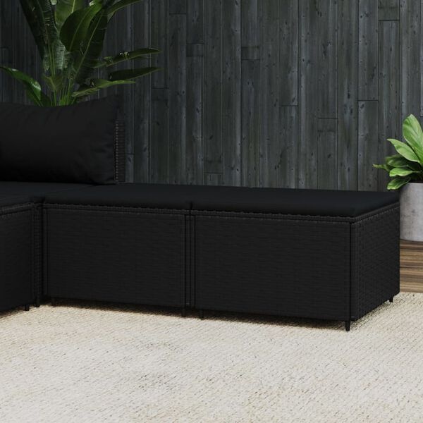vidaXL Voetensteunen (2x) Zwart -55% Korting! Tuin & Relax