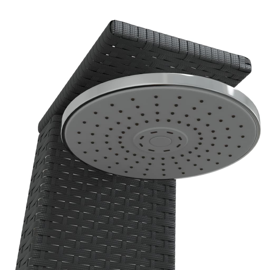VidaXL Buitendouche Zwart - 40% Korting! Poly Rattan & Acaciahout